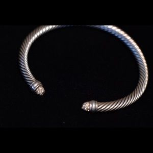 David Yurman cable bracelet with diamonds